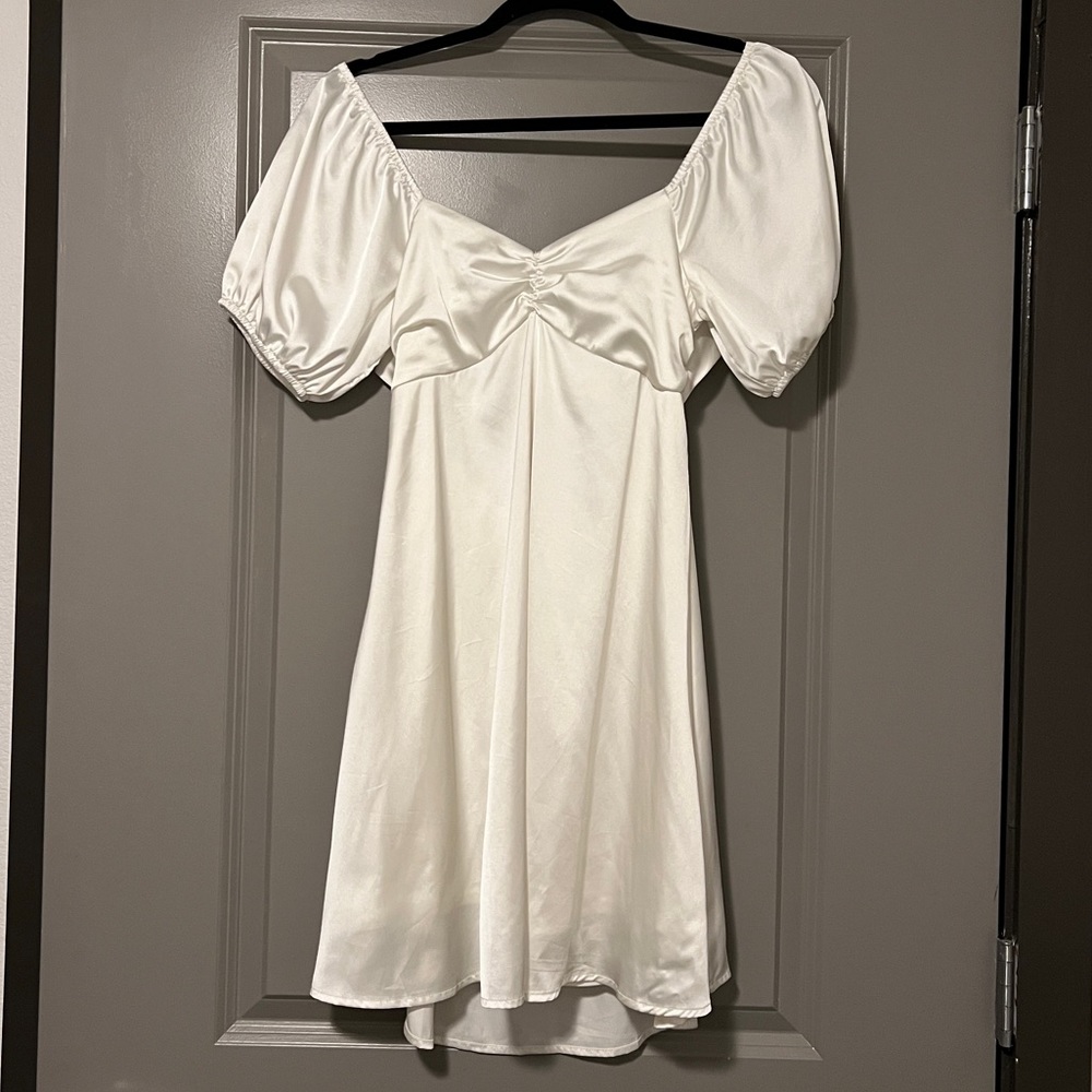 Altar’d State Nora Ivory Satin Dress